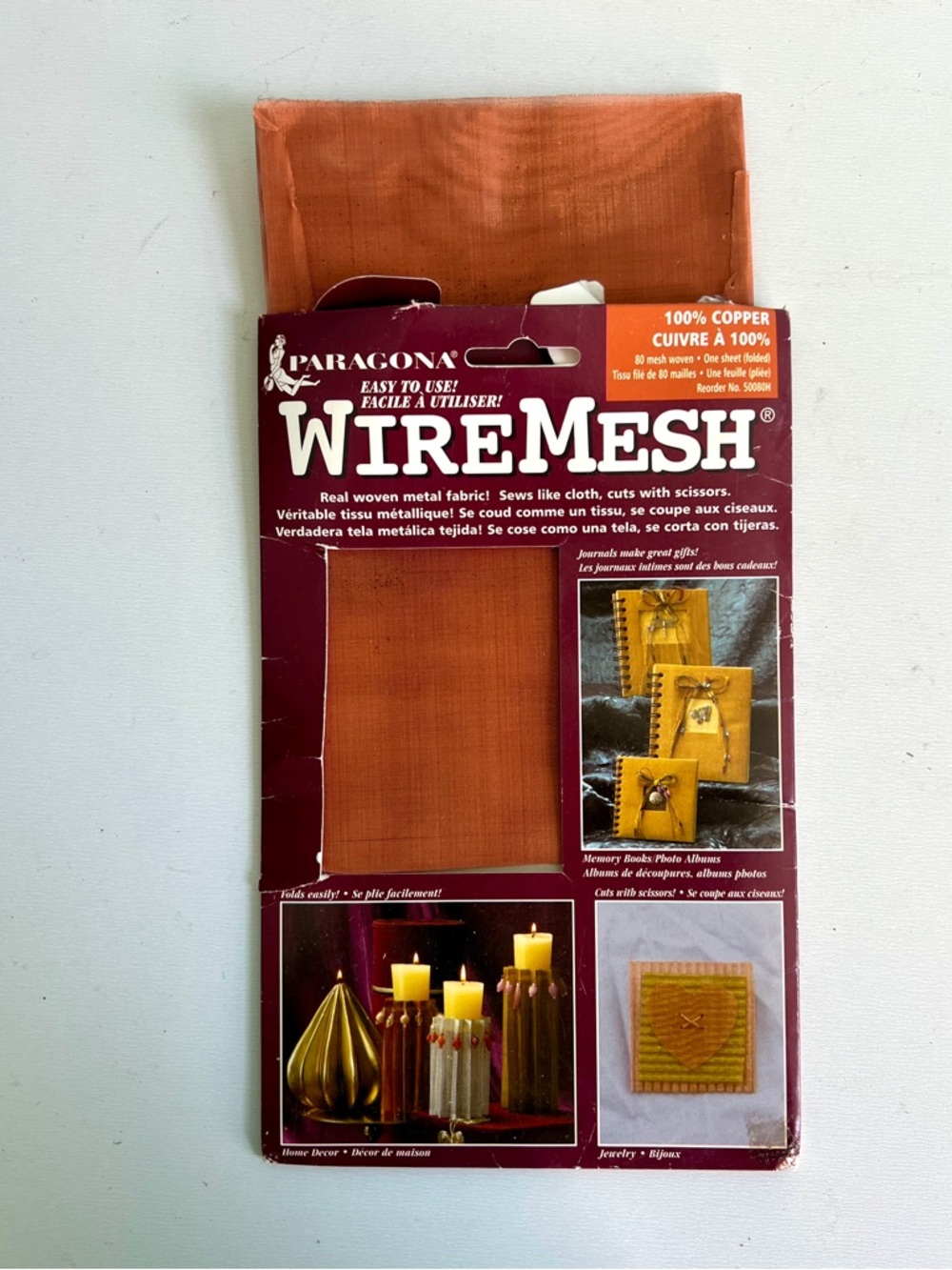 Copper Paragona Wire Mesh Real Woven Metal Fabric AMACO